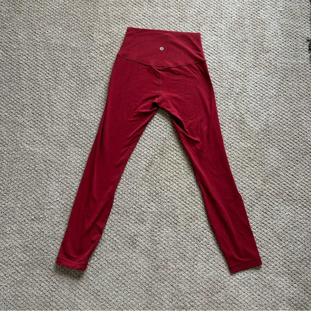 Lululemon Align High-Rise Red Leggings 25” Size 4 - Picture 2 of 3